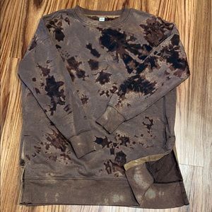 Reverse tie dyed sweatshirt